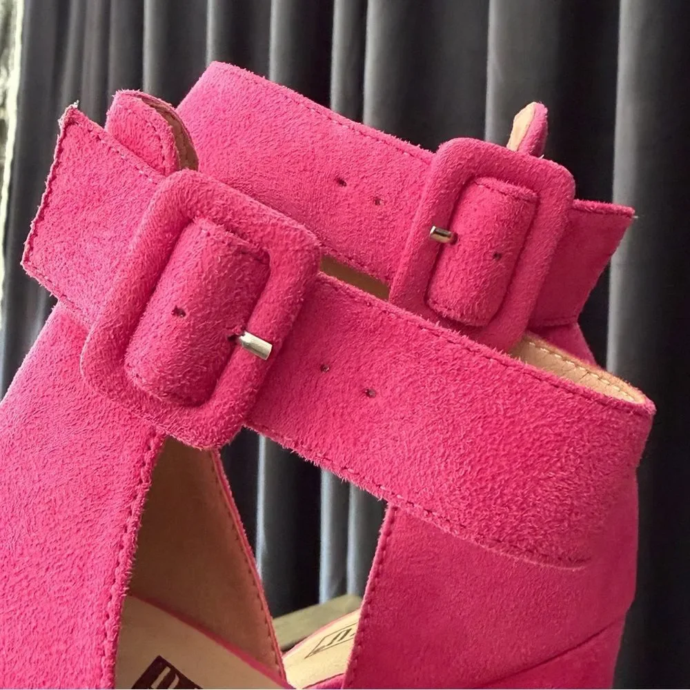 IDIFU IN5 Sabrina Platform Block Chunky High Heels Ankle Strap Heel size 7